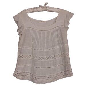 Lucky Brand linen White blouse